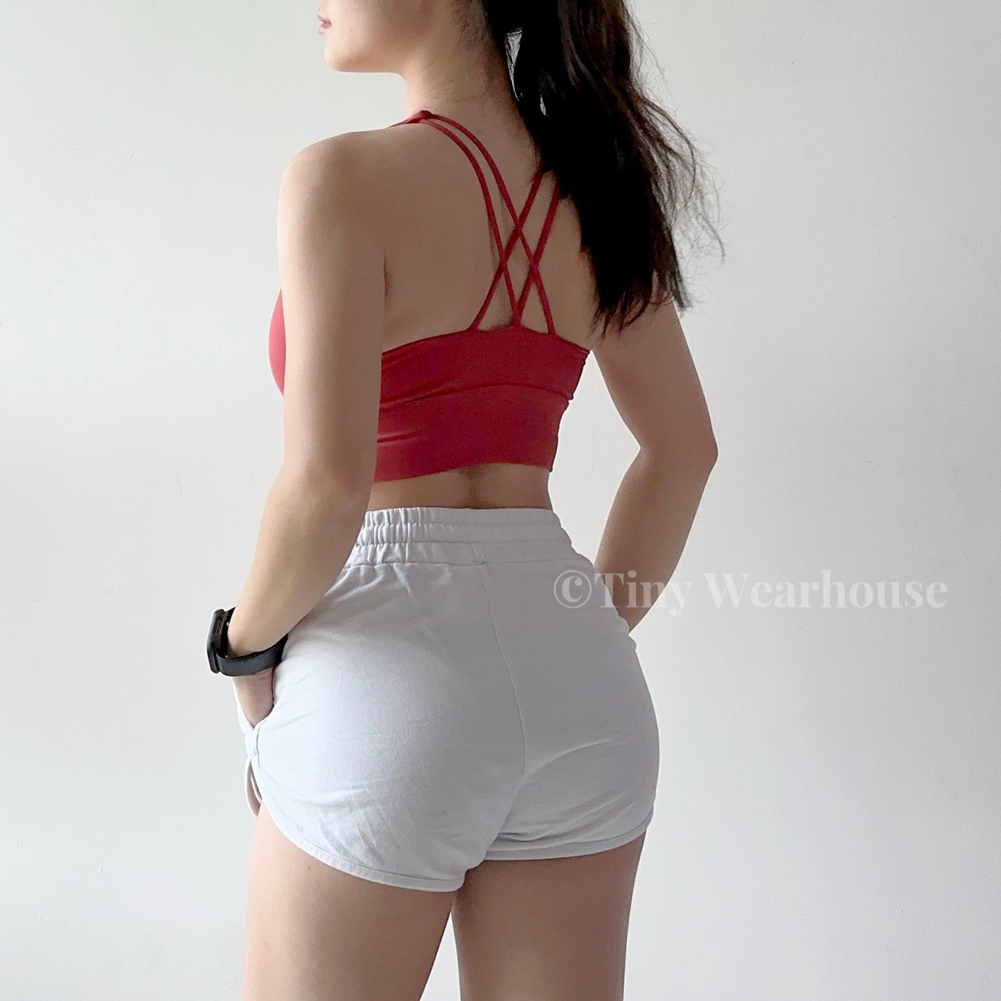 交叉線條美背軟綿綿親膚運動內衣(4色)