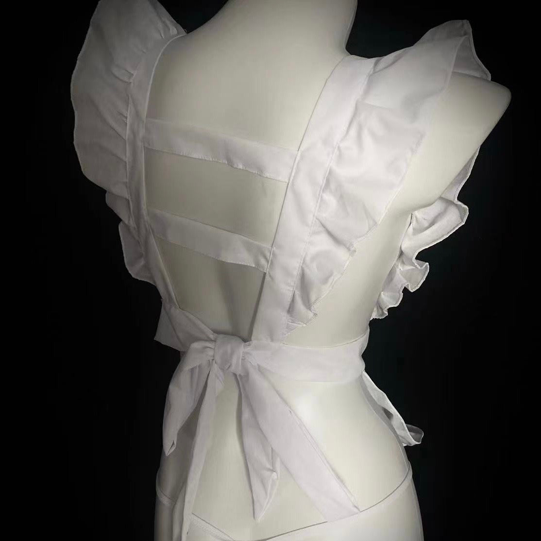 大深V遮不住小護士圍裙情趣內衣