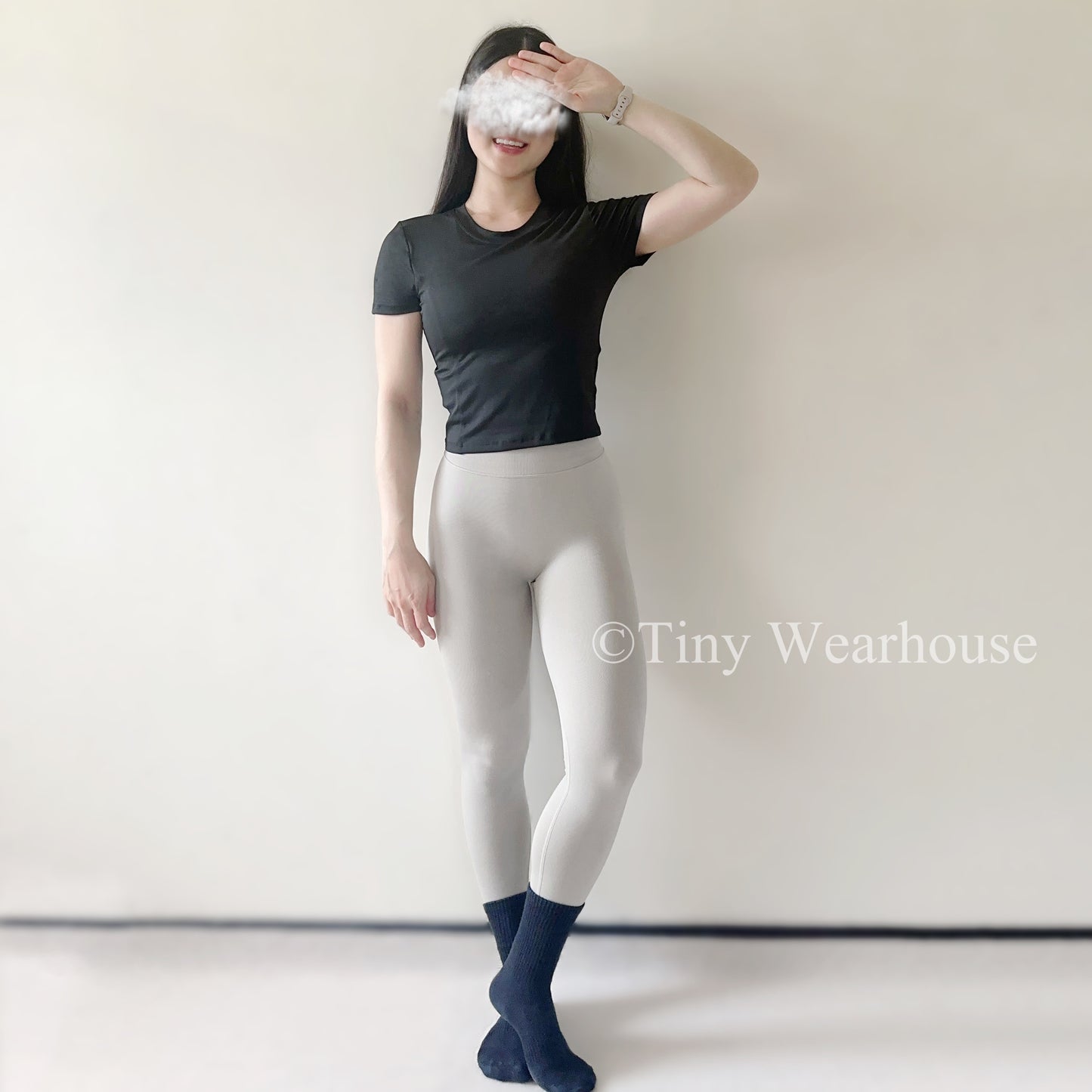 固定罩杯後綁帶美背短袖上衣（3色）