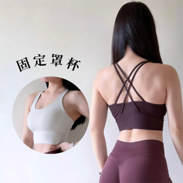 交叉線條美背運動內衣/ 3色