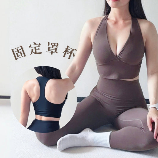 固定罩杯深V運動背心/ 3色