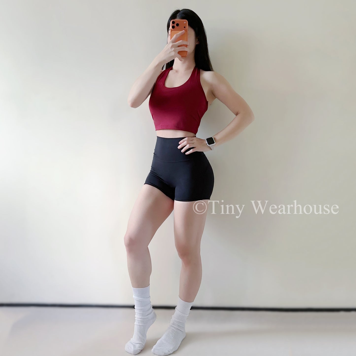 帶胸墊掛脖後鏤空運動背心（3色）