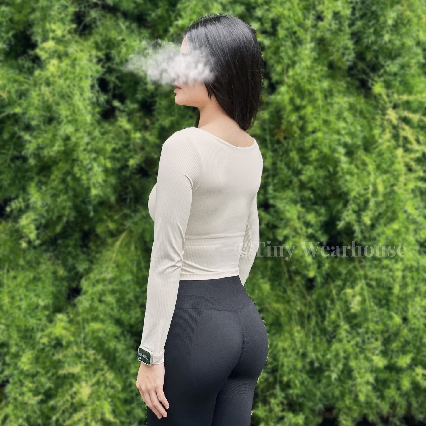 帶胸墊前排扣方領運動上衣（2色）