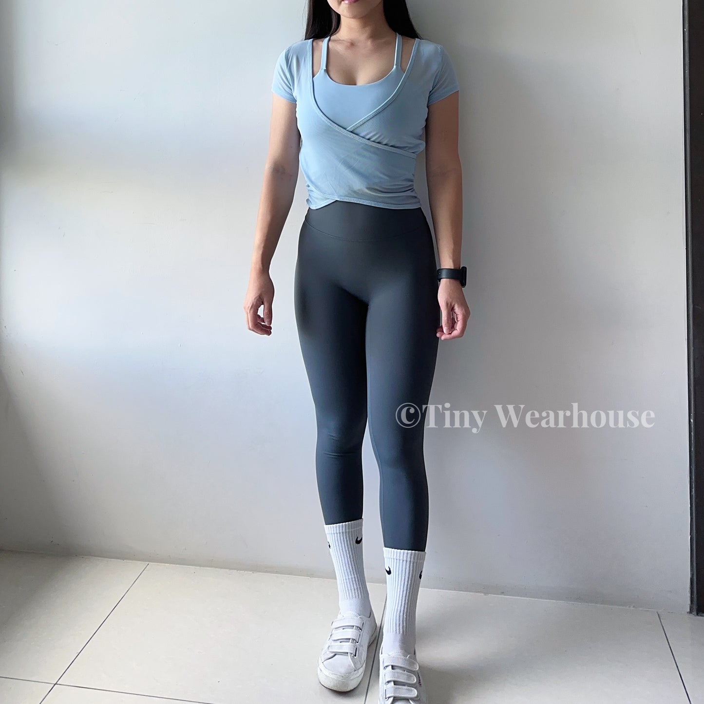 兩件式網紗親膚運動上衣（3色）