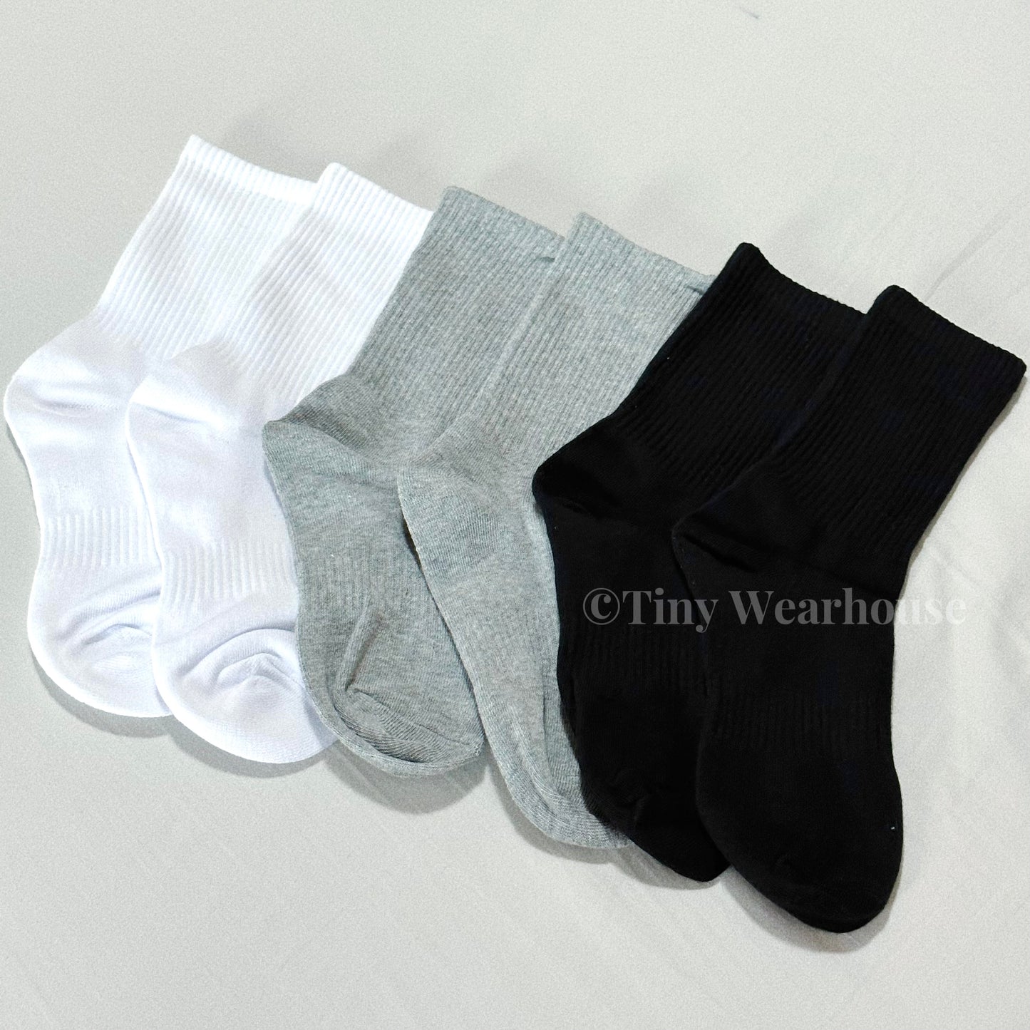 純棉厚磅基本款運動長襪（5色）