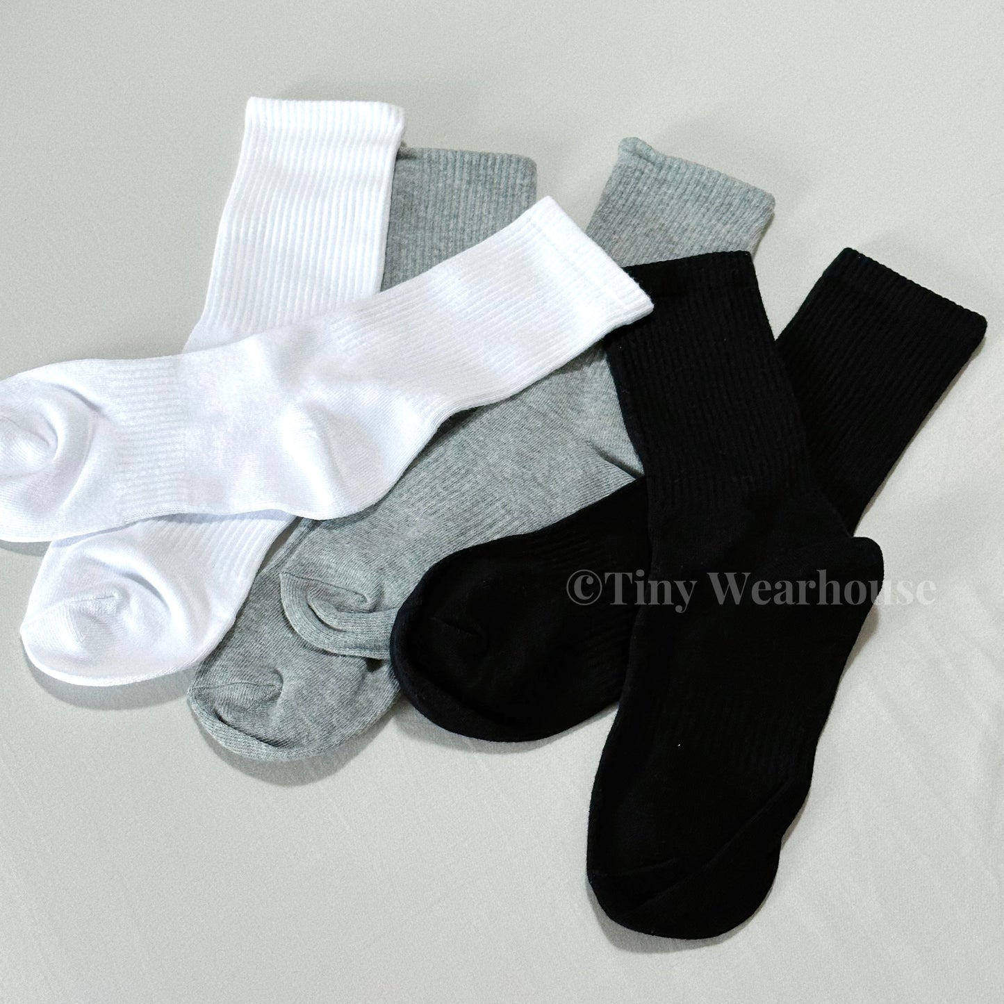 純棉厚磅基本款運動長襪（5色）