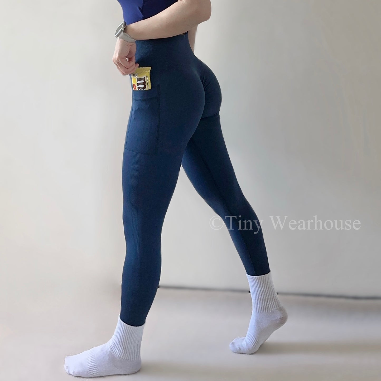 口袋款高腰翹屁屁運動長褲（3色）