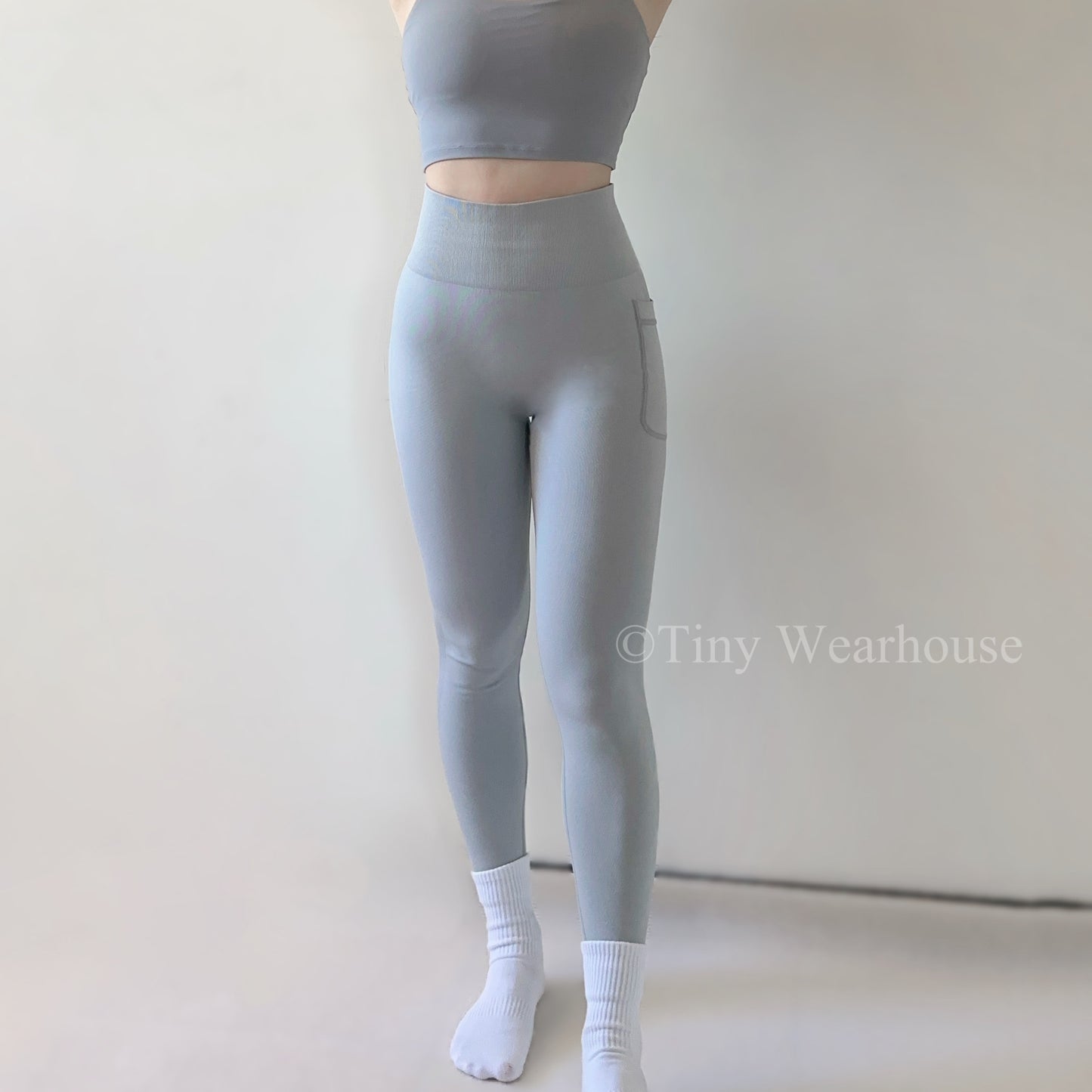 口袋款高腰翹屁屁運動長褲（3色）