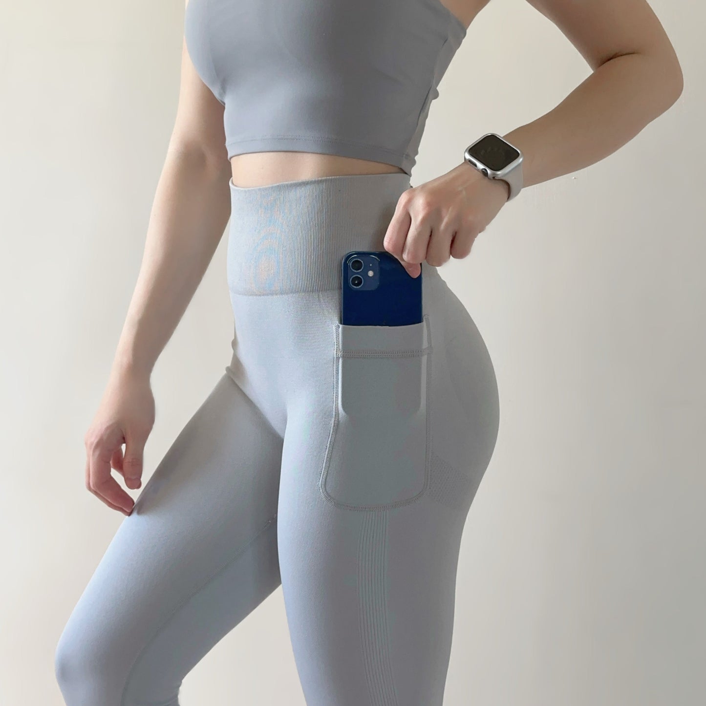 口袋款高腰翹屁屁運動長褲（3色）