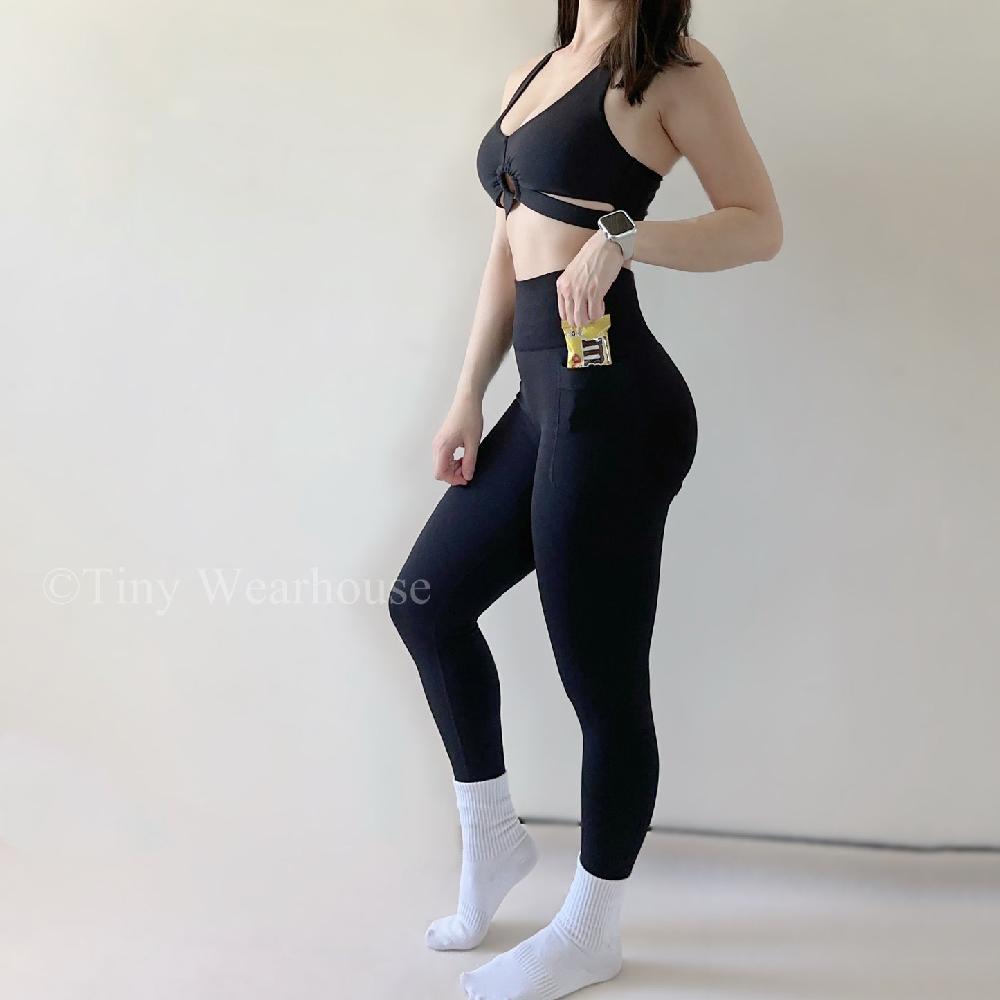 口袋款高腰翹屁屁運動長褲（3色）