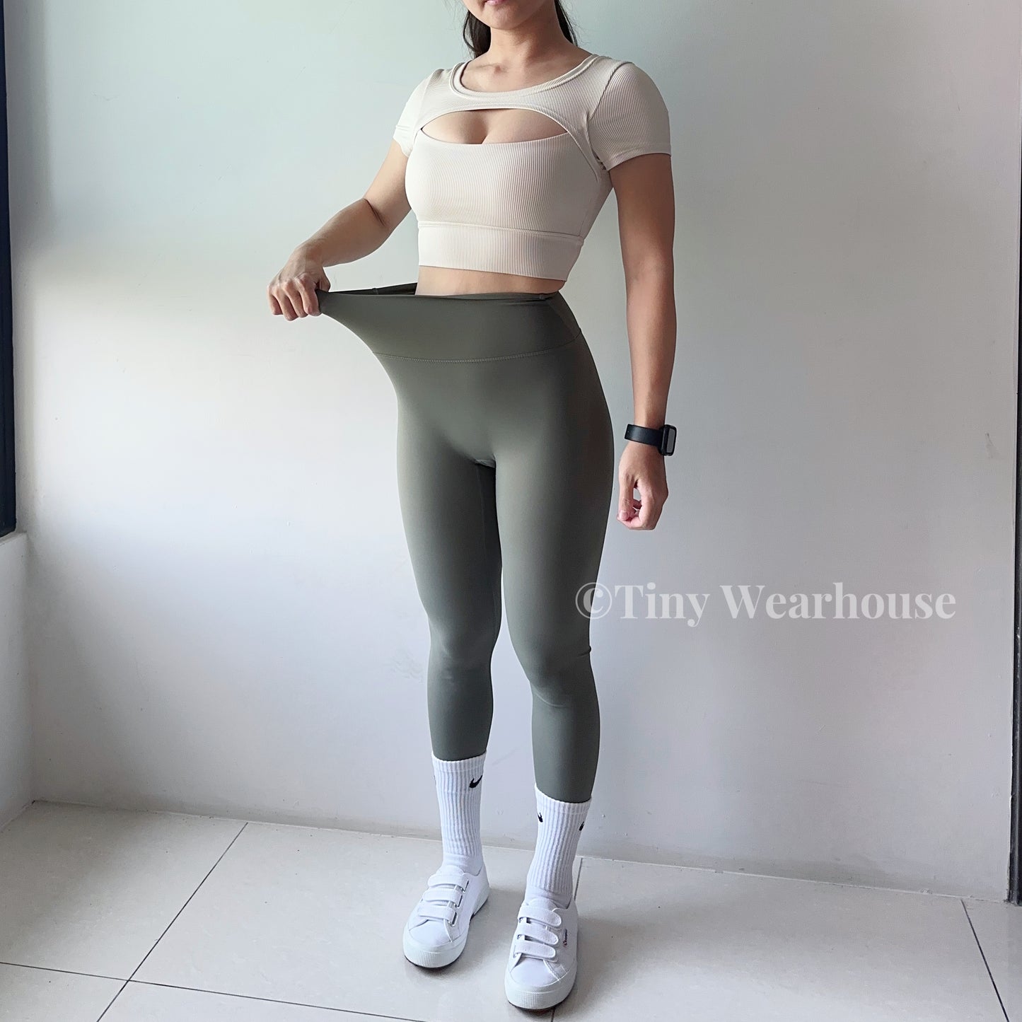 高腰高彈親膚軟綿綿運動長褲（7色）