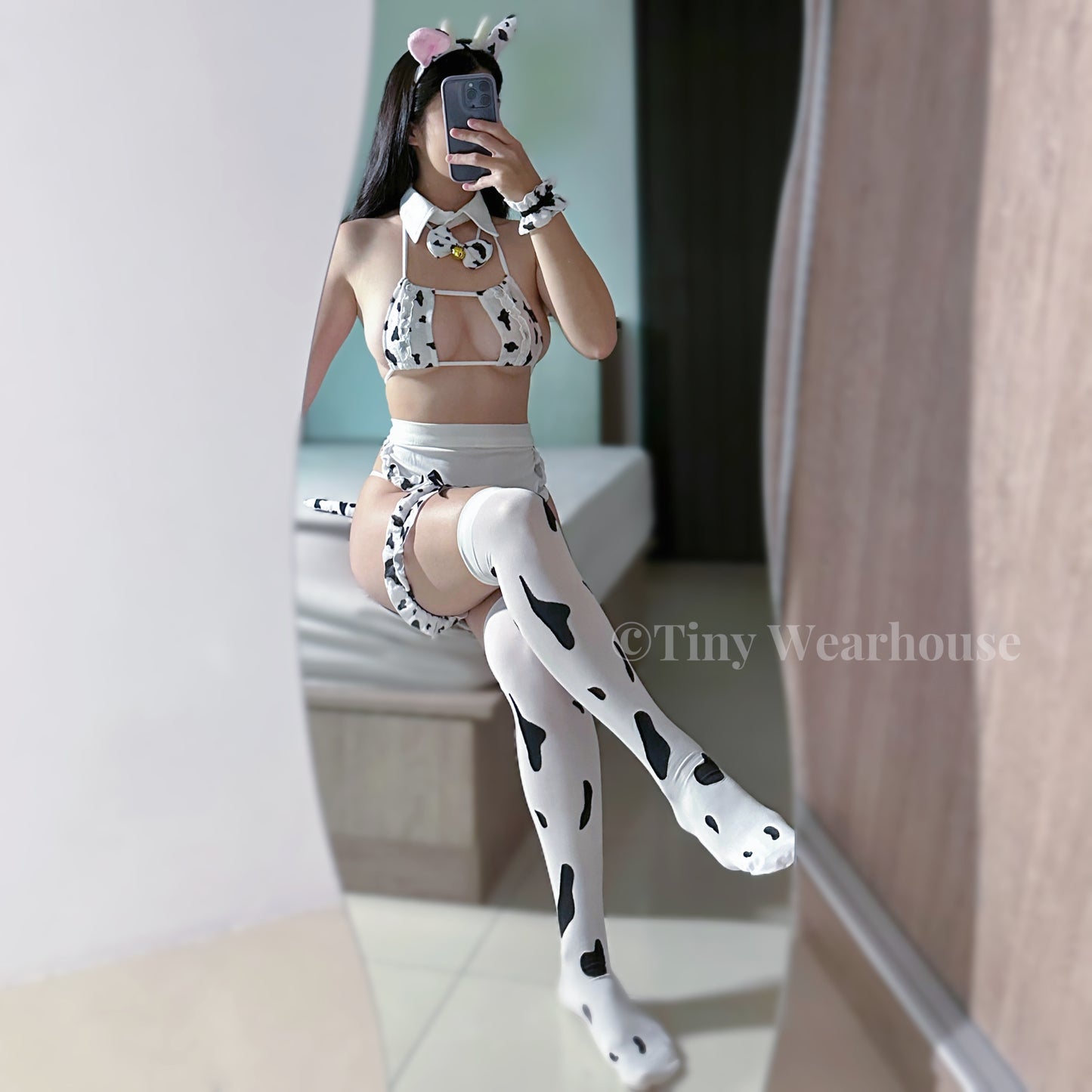 乳牛女僕比基尼式成套情趣內衣