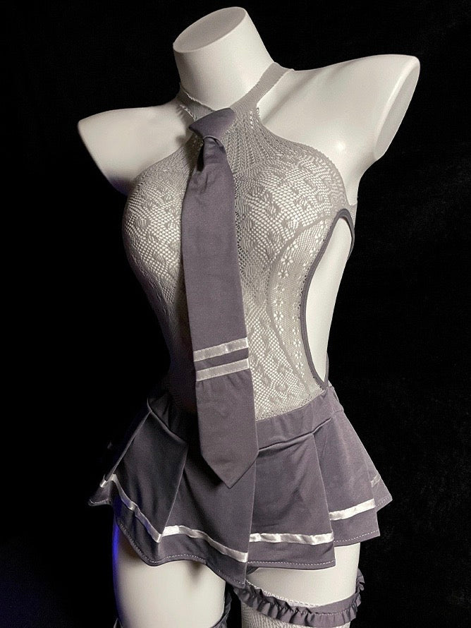 OL 上班族短裙領帶情趣內衣