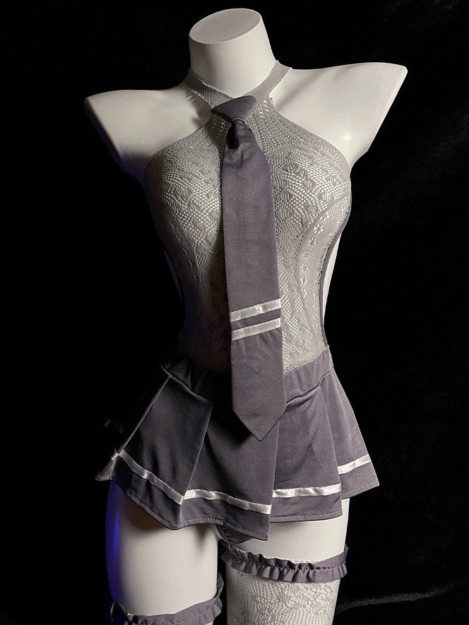 OL 上班族短裙領帶情趣內衣