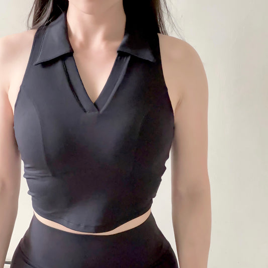 帶胸墊POLO領運動背心（2色）