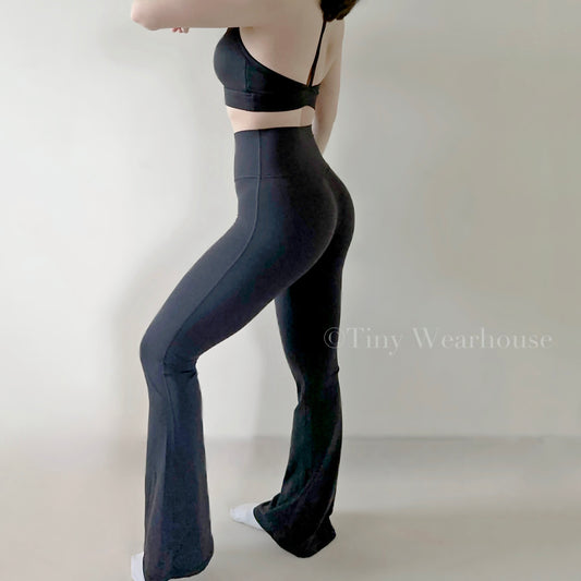 高腰高彈力喇叭褲（4色）