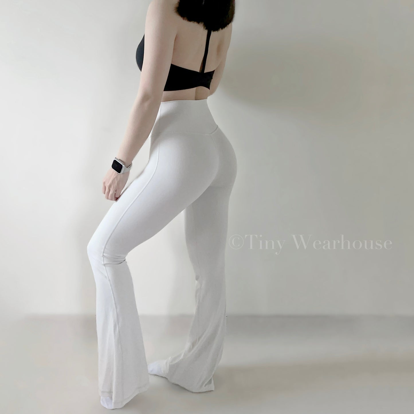 高腰高彈力喇叭褲（4色）