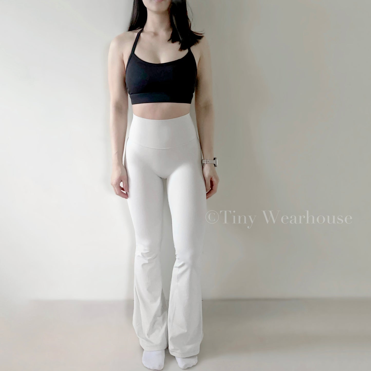 高腰高彈力喇叭褲（4色）