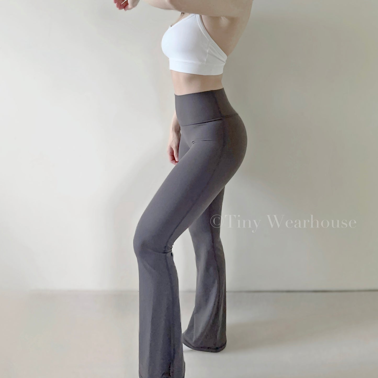 高腰高彈力喇叭褲（4色）