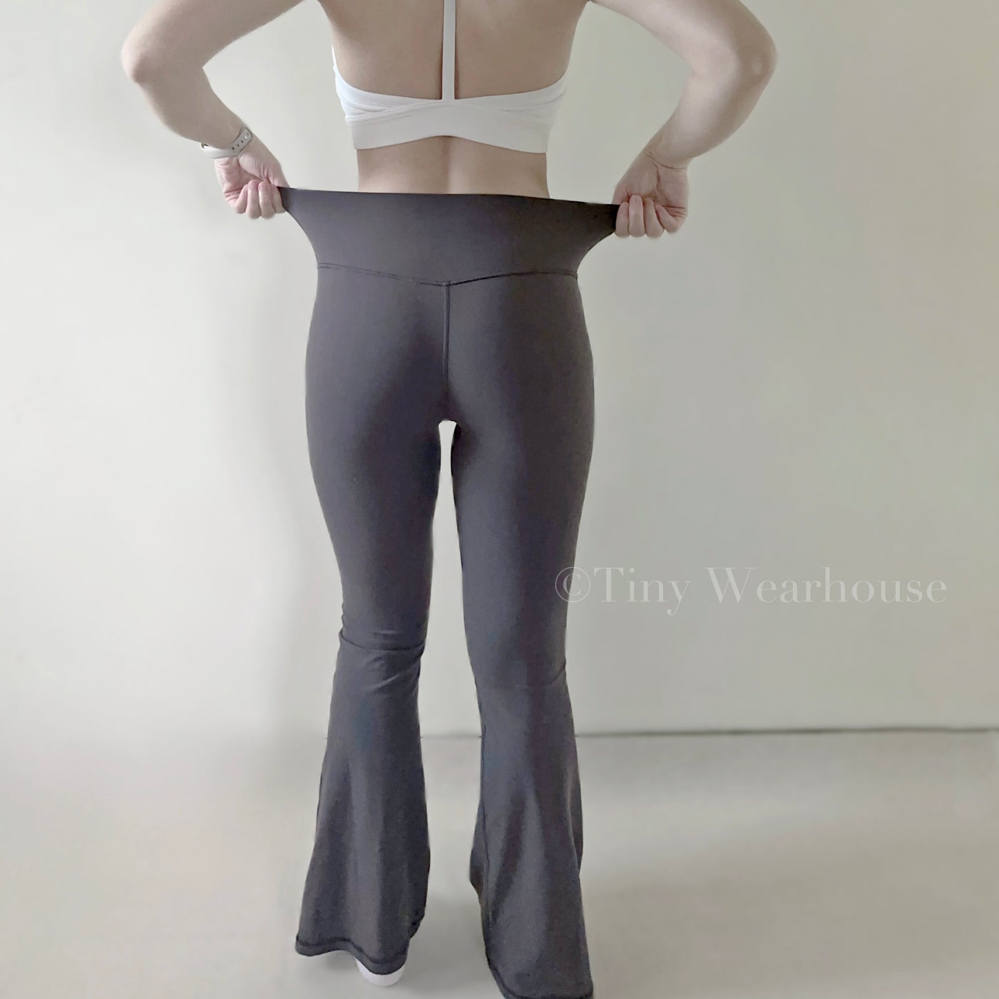 高腰高彈力喇叭褲（4色）