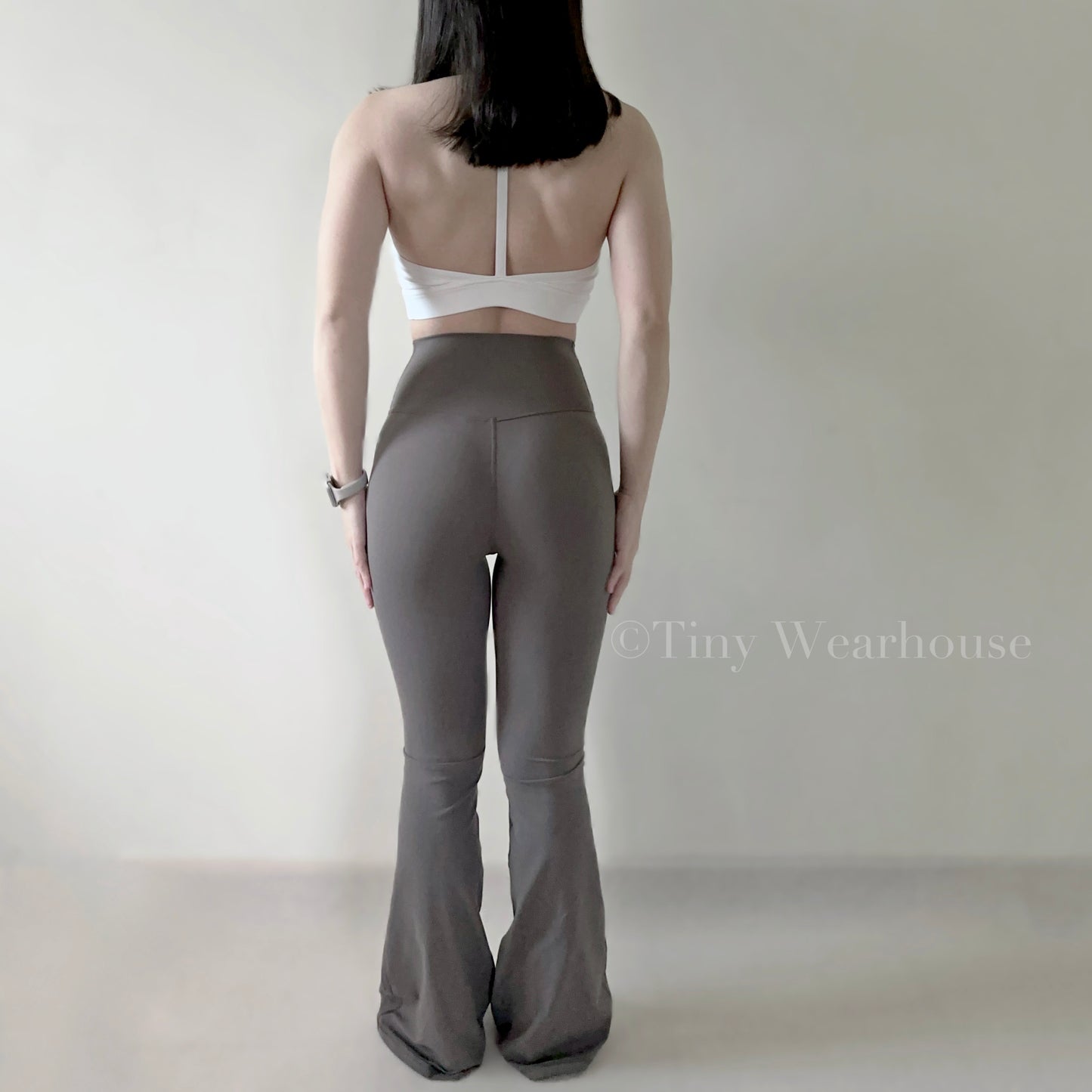 高腰高彈力喇叭褲（4色）