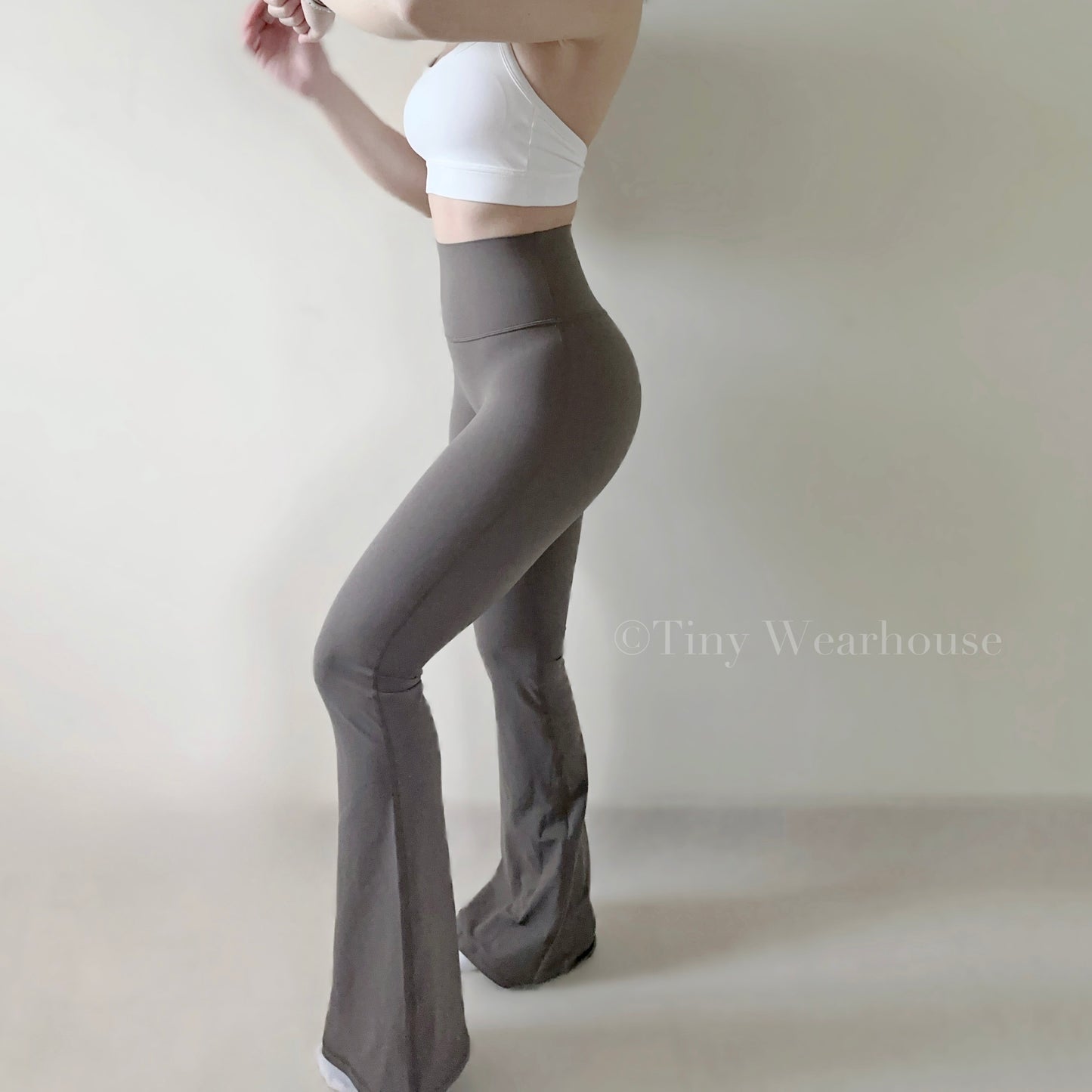 高腰高彈力喇叭褲（4色）