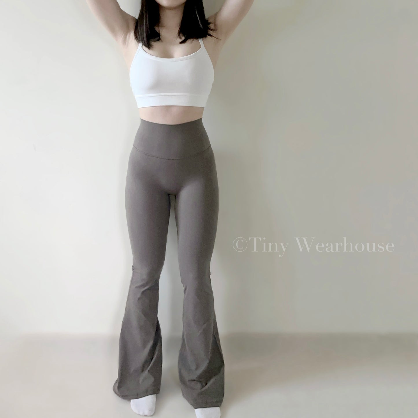 高腰高彈力喇叭褲（4色）