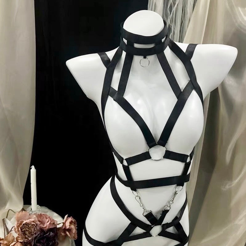 繃帶高彈性特務成套情趣服（送胸貼）