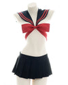 黑紅大蝴蝶結學生水手服情趣內衣