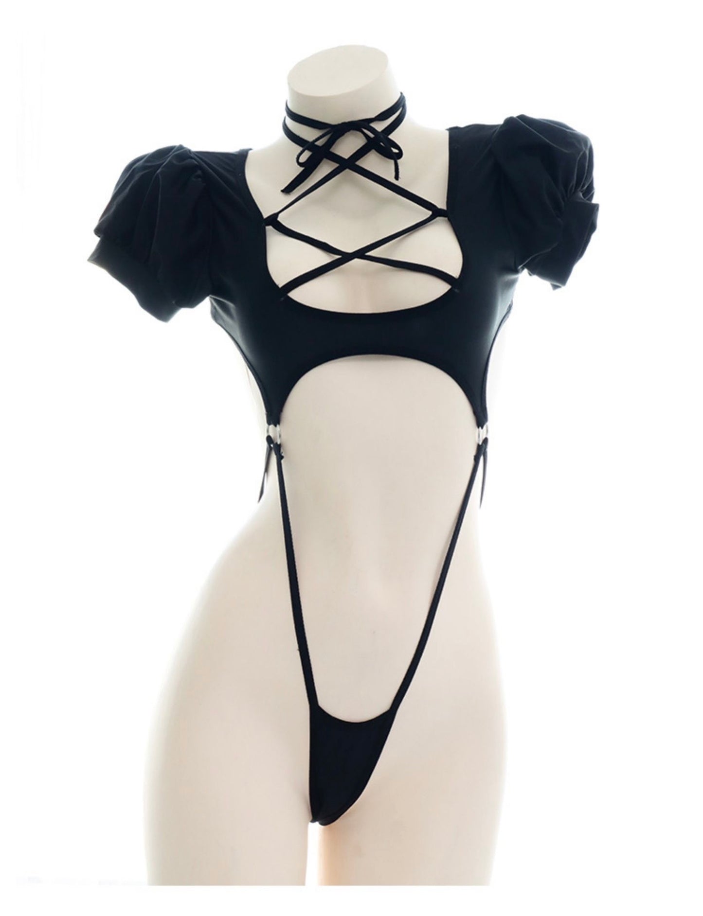 開高衩細線條連身衣（2色）