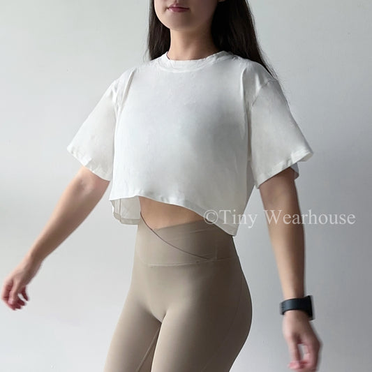 莫代爾棉舒適親膚短版上衣（4色）