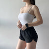 帶胸墊細肩帶平口運動背心 Bra Top（3色）