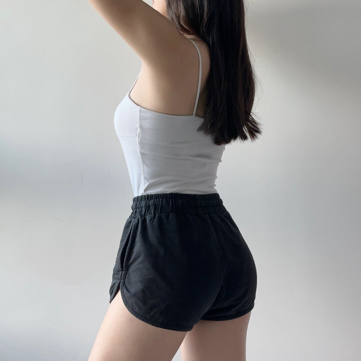 帶胸墊細肩帶平口運動背心 Bra Top（4色）