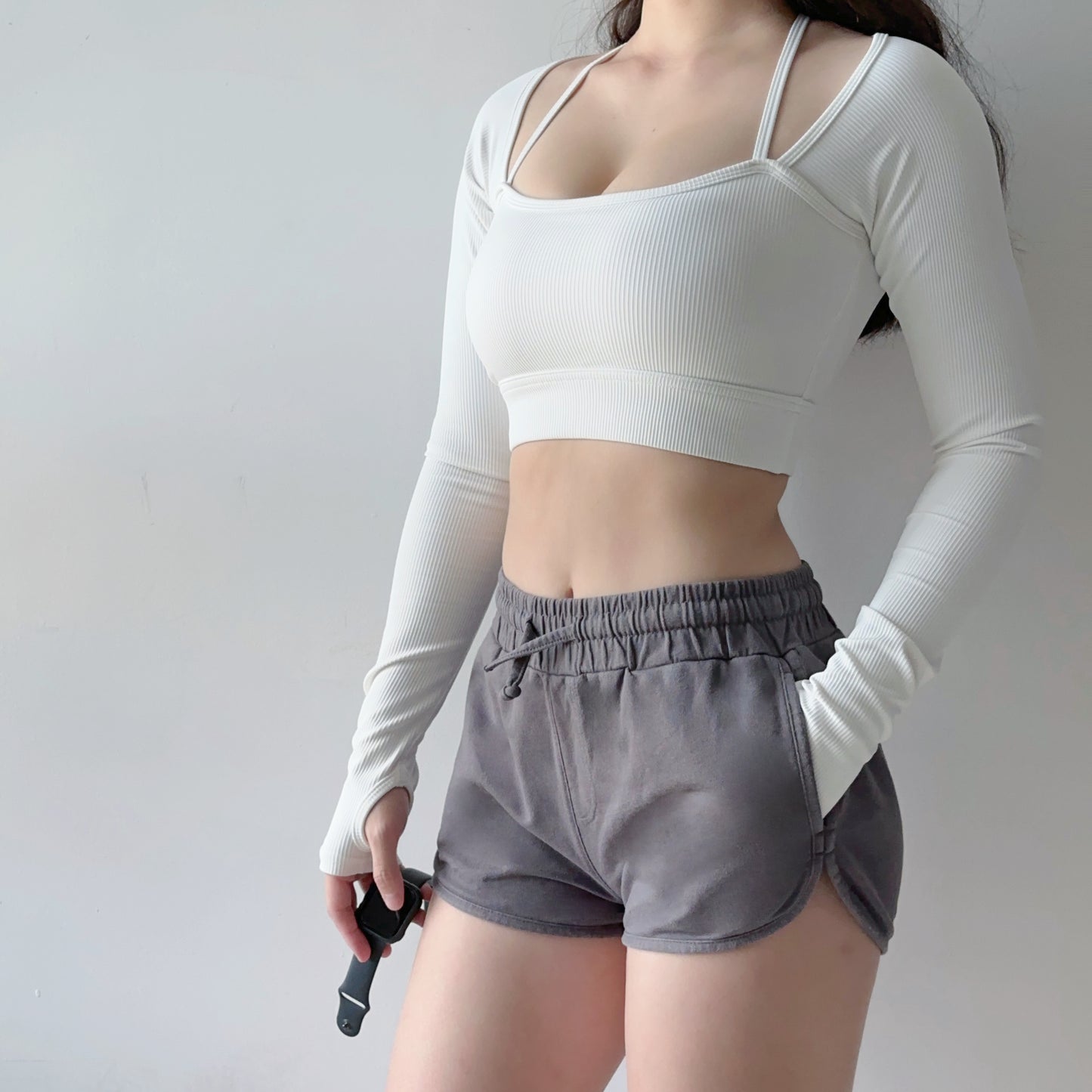 純棉開衩顯腿長短褲（5色）