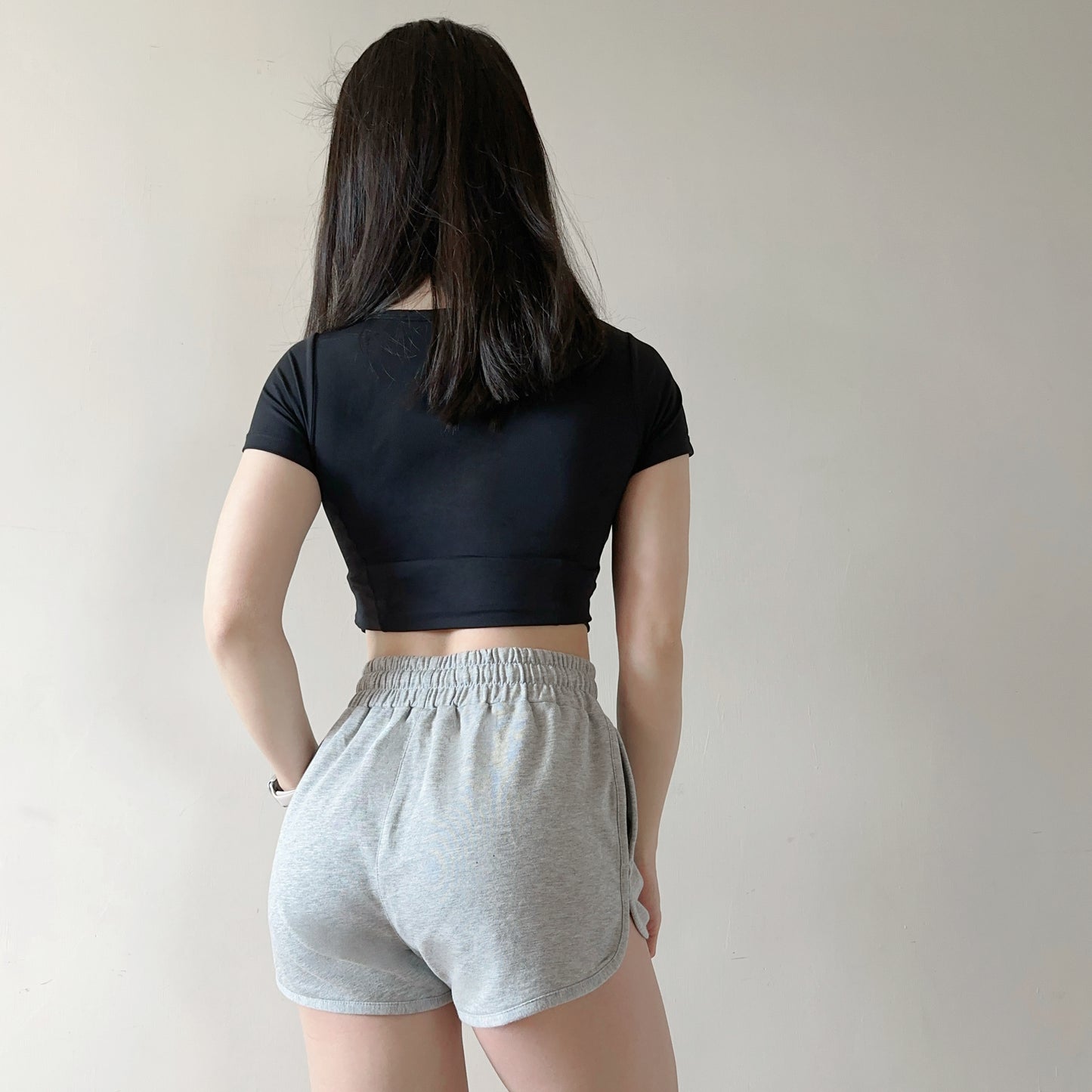 純棉開衩顯腿長短褲（5色）