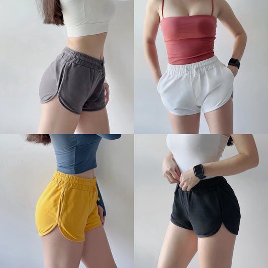 純棉開衩顯腿長短褲（5色）