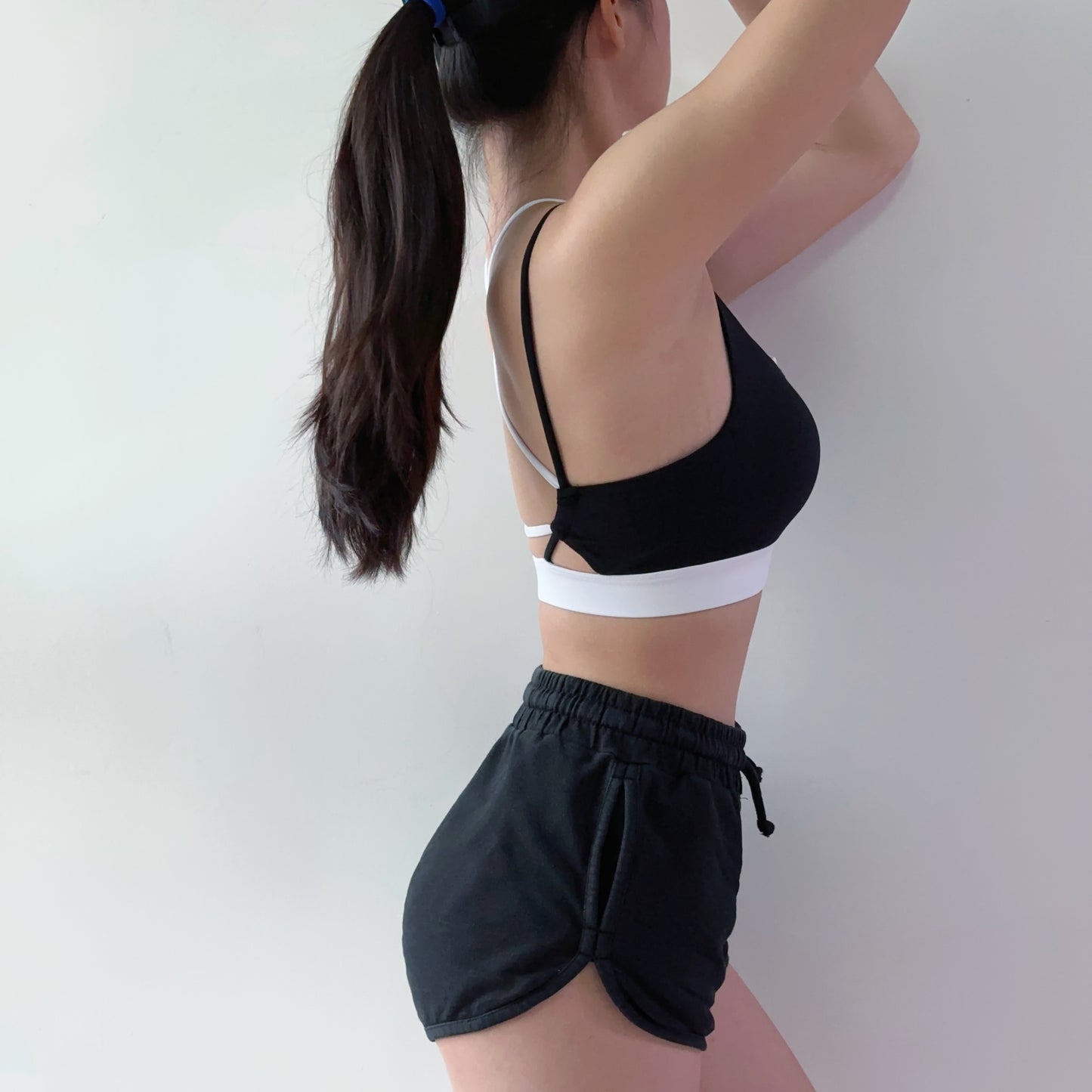 假兩件撞色拼接運動內衣