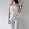 帶胸墊防滑平口Bra Top（3色）
