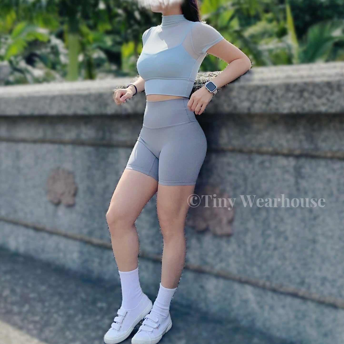 萊卡超高彈力四分運動短褲（4色）