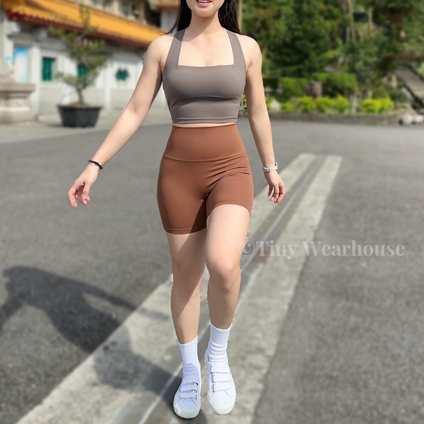 帶胸墊粗肩帶運動背心 Bra Top（4色）