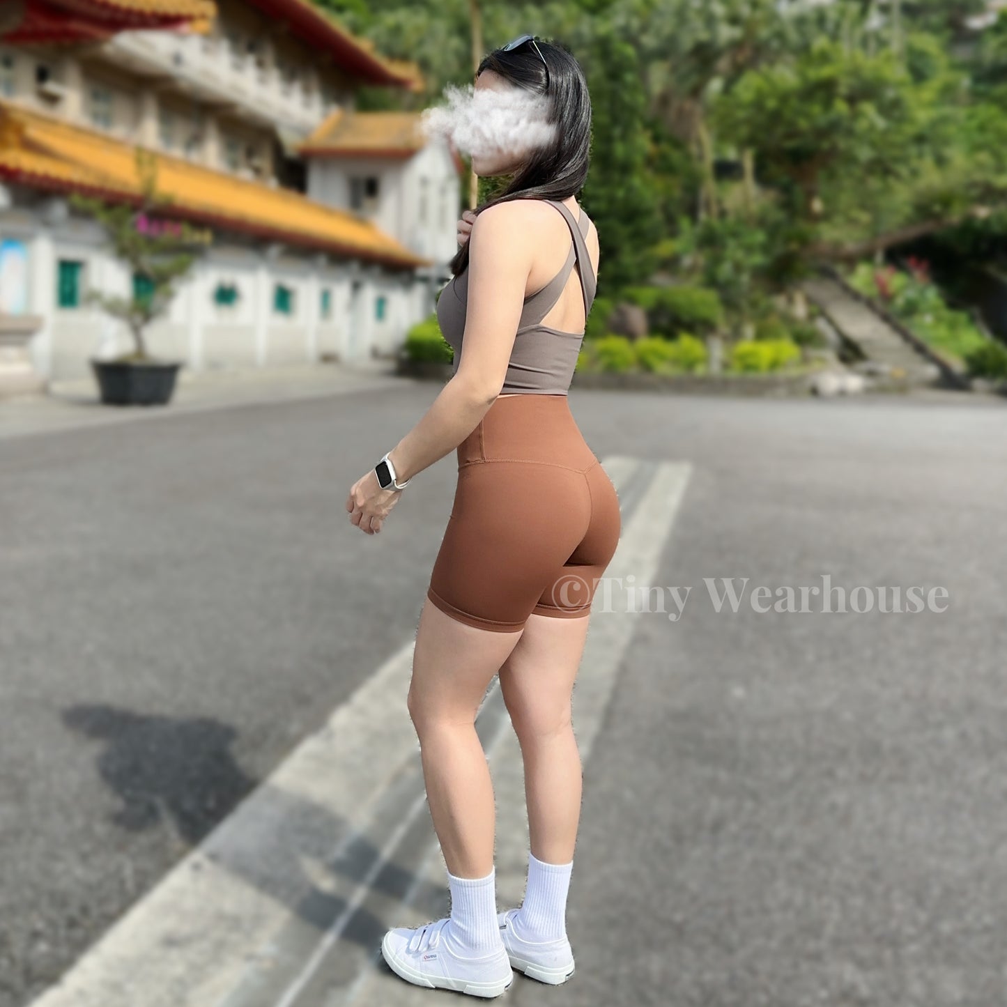 萊卡超高彈力四分運動短褲（4色）