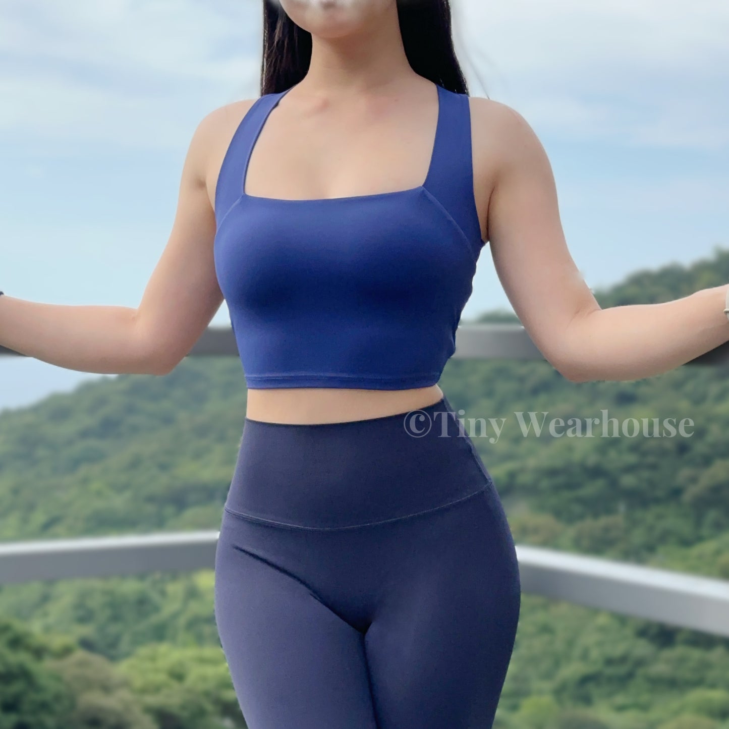 帶胸墊粗肩帶運動背心 Bra Top（4色）